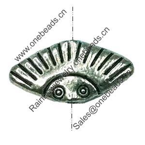 Beads. Fashion Zinc Alloy jewelry findings. Lead-free. Eye 10x6mm. Sold by Bag