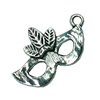 Pendant. Fashion Zinc Alloy jewelry findings. Lead-free. mask 24x15mm. Sold by Bag
