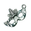 Pendant. Fashion Zinc Alloy jewelry findings. Lead-free. mask 24x15mm. Sold by Bag