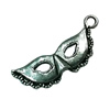 Pendant. Fashion Zinc Alloy jewelry findings. Lead-free. mask 29x12mm. Sold by Bag
