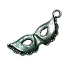 Pendant. Fashion Zinc Alloy jewelry findings. Lead-free. mask 29x12mm. Sold by Bag