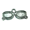 Pendant. Fashion Zinc Alloy jewelry findings. Lead-free. Glasses 27x12mm. Sold by Bag
