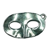 Pendant. Fashion Zinc Alloy jewelry findings. Lead-free. mask 26x15mm. Sold by Bag
