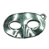 Pendant. Fashion Zinc Alloy jewelry findings. Lead-free. mask 26x15mm. Sold by Bag