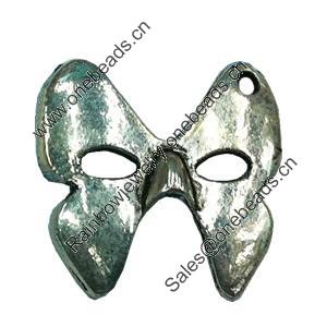 Pendant. Fashion Zinc Alloy jewelry findings. Lead-free. mask 18x18mm. Sold by Bag