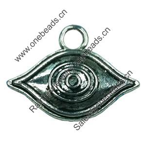 Pendant. Fashion Zinc Alloy jewelry findings. Lead-free. Eye 32x23mm. Sold by Bag