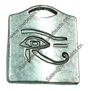 Pendant. Fashion Zinc Alloy Jewelry Findings. Lead-free. Rectangle 23x20mm. Sold by Bag 