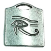 Pendant. Fashion Zinc Alloy Jewelry Findings. Lead-free. Rectangle 23x20mm. Sold by Bag 
