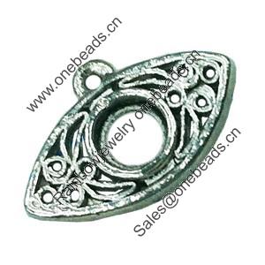 Pendant. Fashion Zinc Alloy jewelry findings. Lead-free. Eye 13x20mm. Sold by Bag