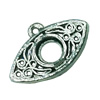 Pendant. Fashion Zinc Alloy jewelry findings. Lead-free. Eye 13x20mm. Sold by Bag