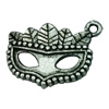 Pendant. Fashion Zinc Alloy jewelry findings. Lead-free. mask 15x20mm. Sold by Bag
