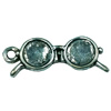 Pendant. Fashion Zinc Alloy jewelry findings. Lead-free. Glasses 8x24mm. Sold by Bag 
