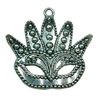 Pendant. Fashion Zinc Alloy jewelry findings. Lead-free. mask 47x50mm. Sold by Bag

