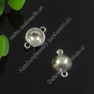 Connector. Fashion Zinc Alloy Jewelry Findings. Lead-free  10.5x15.5mm, Inner dia:8.3mm. Sold by Bag