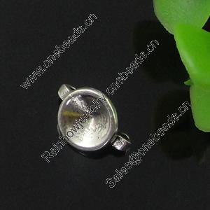 Connector. Fashion Zinc Alloy Jewelry Findings. Lead-free  14x10mm, Inner dia:7.5mm. Sold by Bag