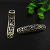 Tube, Fashion Zinc Alloy Jewelry Findings Lead-free, 55x12.5mm, Sold by Bag 
