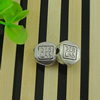 Beads. Fashion Zinc Alloy jewelry findings. Lead-free. Flat oval 12x13mm，Hole size:3mm. Sold by Bag 