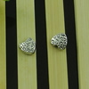 Beads. Fashion Zinc Alloy jewelry findings. Lead-free. Heart 6x6mm. Sold by Bag 