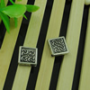 Beads. Fashion Zinc Alloy jewelry findings. Lead-free. Square 10x10mm. Sold by Bag
