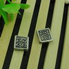 Beads. Fashion Zinc Alloy jewelry findings. Lead-free. Square 10x10mm. Sold by Bag