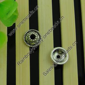 Beads Caps. Fashion Zinc Alloy Jewelry Findings. Lead-free. 9mm. Sold by Bag