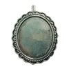 Zinc Alloy Cabochon Settings. Fashion Jewelry Findings.  40x34mm Inner dia：24x28.2mm. Sold by Bag
