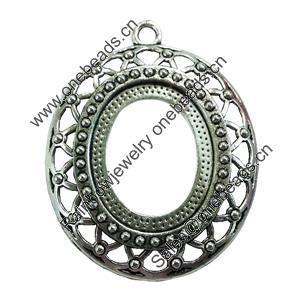 Zinc Alloy Cabochon Settings. Fashion Jewelry Findings.  45x55mm Inner dia：24.5x30mm. Sold by Bag