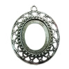Zinc Alloy Cabochon Settings. Fashion Jewelry Findings.  45x55mm Inner dia：24.5x30mm. Sold by Bag
