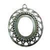 Zinc Alloy Cabochon Settings. Fashion Jewelry Findings.  45x55mm Inner dia：24.5x30mm. Sold by Bag