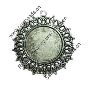 Zinc Alloy Cabochon Settings. Fashion Jewelry Findings.  40x45mm Inner dia：23.5mm. Sold by Bag