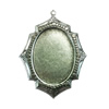 Zinc Alloy Cabochon Settings. Fashion Jewelry Findings.  55x40mm Inner dia：24.5x33.5mm. Sold by Bag