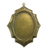 Zinc Alloy Cabochon Settings. Fashion Jewelry Findings.  55x40mm Inner dia：24.5x33.5mm. Sold by Bag
