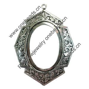 Zinc Alloy Cabochon Settings. Fashion Jewelry Findings.  65x45mm Inner dia：28x39mm. Sold by Bag