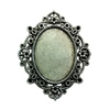 Zinc Alloy Cabochon Settings. Fashion Jewelry Findings.  50x40mm Inner dia：22.5x30.5mm. Sold by Bag