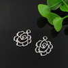 Pendant. Fashion Zinc Alloy Jewelry Findings. Lead-free. Flower 17x10mm. Sold by Bag 
