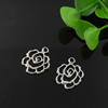 Pendant. Fashion Zinc Alloy Jewelry Findings. Lead-free. Flower 17x10mm. Sold by Bag 