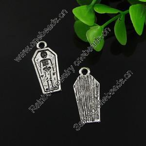 Pendant. Fashion Zinc Alloy Jewelry Findings. Lead-free. 17.5x26.5mm. Sold by Bag