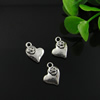Pendant. Fashion Zinc Alloy Jewelry Findings. Lead-free. Heart 19x11mm. Sold by Bag
