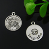 Pendant. Fashion Zinc Alloy Jewelry Findings. Lead-free. Flat Round 21x17mm. Sold by Bag 
