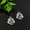 Pendant. Fashion Zinc Alloy Jewelry Findings. Lead-free. Flower 15x16.5mm. Sold by Bag 
