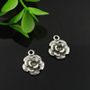 Pendant. Fashion Zinc Alloy Jewelry Findings. Lead-free. Flower 15x16.5mm. Sold by Bag 