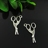 Pendant. Fashion Zinc Alloy Jewelry Findings. Lead-free. Scissors 26x15mm. Sold by Bag
