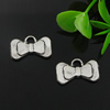 Pendant. Fashion Zinc Alloy Jewelry Findings. Lead-free. Bowknot 19x11.5mm. Sold by Bag