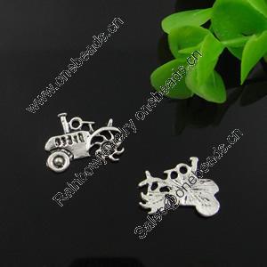 Pendant. Fashion Zinc Alloy Jewelry Findings. Lead-free. cart 18x14mm. Sold by Bag