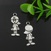 Pendant. Fashion Zinc Alloy Jewelry Findings. Lead-free. Boy 27x11mm. Sold by Bag
