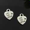 Pendant. Fashion Zinc Alloy Jewelry Findings. Lead-free. Heart 12x9.5mm. Sold by Bag
