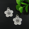 Pendant. Fashion Zinc Alloy Jewelry Findings. Lead-free. Flower 18x21mm. Sold by Bag