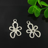 Pendant. Fashion Zinc Alloy Jewelry Findings. Lead-free. Flower 26x16mm. Sold by Bag