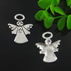 Pendant. Fashion Zinc Alloy Jewelry Findings. Lead-free. Angel 25x30.5mm. Sold by Bag
