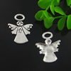 Pendant. Fashion Zinc Alloy Jewelry Findings. Lead-free. Angel 25x30.5mm. Sold by Bag